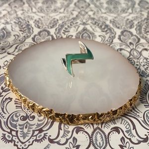 ASOS Seafoam Zig Zag Enamel Ring